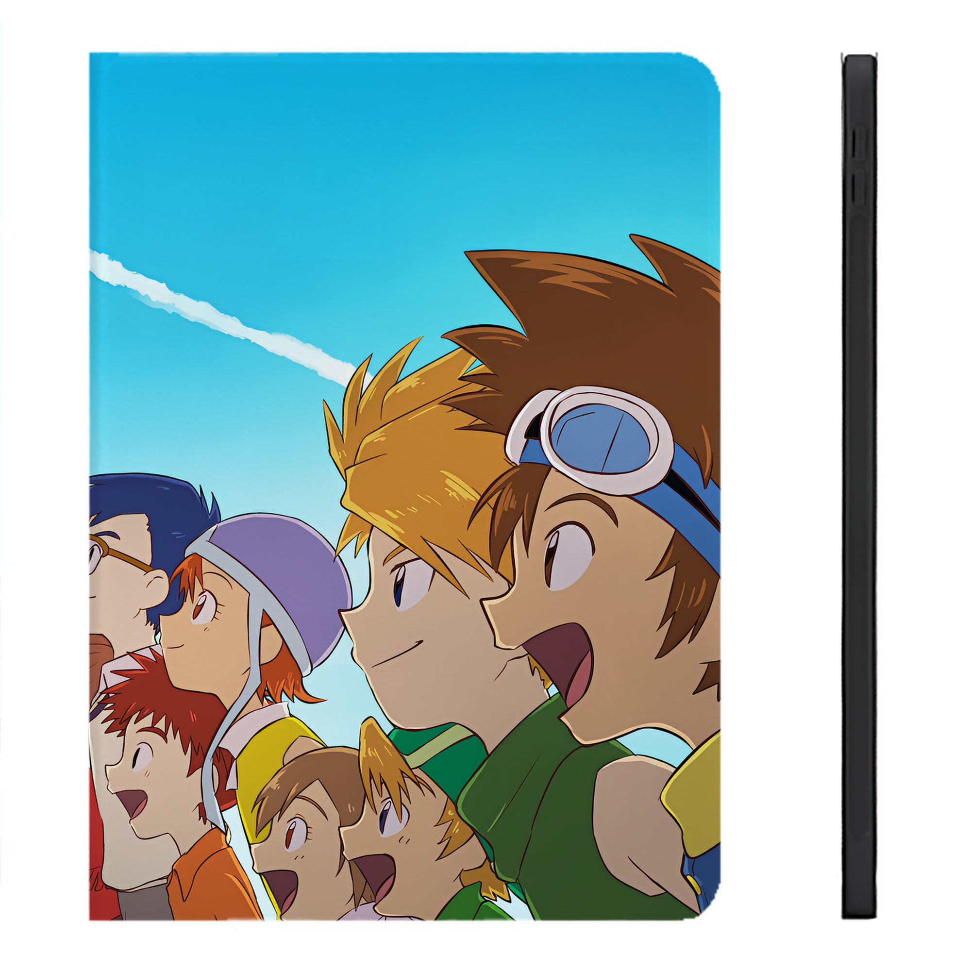 （画像用） Digimon デジタルモンスター/デジモン IPadケース ペンホルダー付き ブックスタイルデザイン